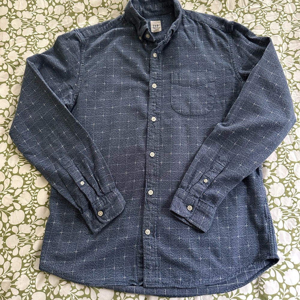 GAP Blue Casual Button Down Shirt